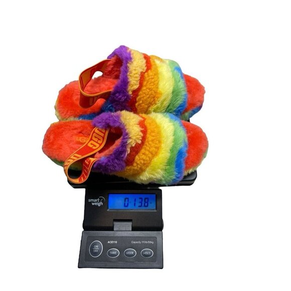 UGG Fluff Yeah Rainbow Platform Strap Support Slippers Size 5 - Picture 7 of 7